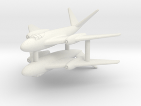(1:285)(x2) Messerschmitt Me P.1101/92 (Mid-wing) in White Natural Versatile Plastic