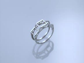 Trussed Ring in Polished Silver: 8.5 / 58