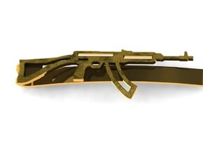 VZ-58 MONEY/TIECLIP in Polished Bronzed Silver Steel