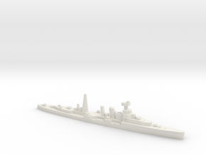 HMS Coventry (masts) 1:1800 WW2 naval cruiser in White Natural Versatile Plastic