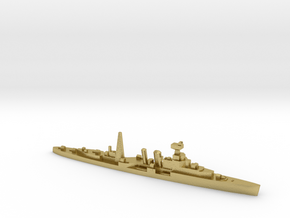 HMS Coventry (masts) 1:1800 WW2 naval cruiser in Natural Brass