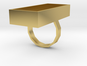 Lines RIng in Polished Brass