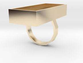 Lines RIng in 14k Gold Plated Brass