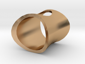 Wormhole Ring in Polished Bronze