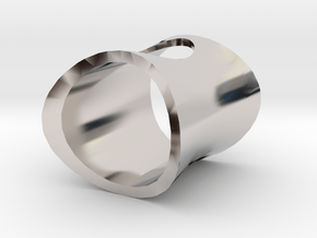 Wormhole Ring in Rhodium Plated Brass