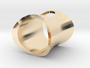 Wormhole Ring in 14k Gold Plated Brass