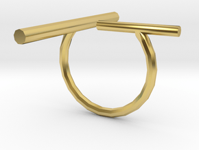 Directions Ring in Polished Brass