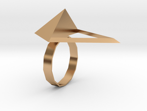 Triangle Ring in Polished Bronze
