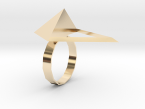 Triangle Ring in 14k Gold Plated Brass