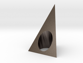 Pyramid 2 Ring in Polished Bronzed-Silver Steel