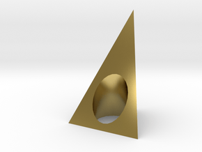 Pyramid 2 Ring in Polished Brass
