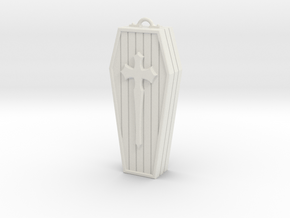 Coffin pendant in White Premium Versatile Plastic