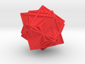 Metatron´s Cube in Red Processed Versatile Plastic