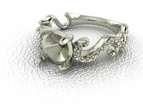 Filigree ring NO STONES SUPPLIED in 14k White Gold