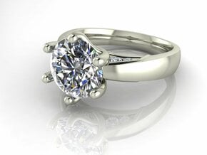 Crossover collet solitaire NO STONES SUPPLIED in Fine Detail Polished Silver