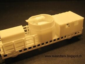 1/144 German Flakwagen Reichsbahn in White Natural Versatile Plastic