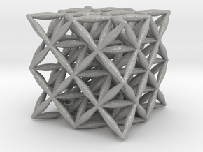 Flower Of Life 64 Tetrahedron Grid 1.2" in Aluminum