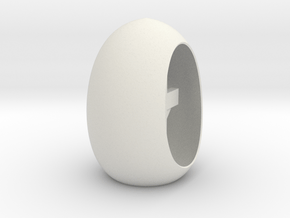 Easter Cross N Halo Inside A Tea Light Egg in White Natural Versatile Plastic