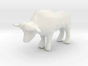 O Scale Ox in White Natural Versatile Plastic
