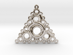 Recursive Knots Order 3 Pendant in Platinum