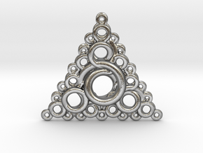 Recursive Knots Order 3 Pendant in Natural Silver