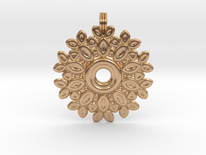 Saturday Flowery Pendant in Polished Bronze