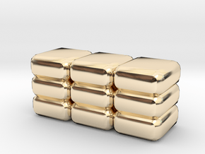 SandBag in 14k Gold Plated Brass