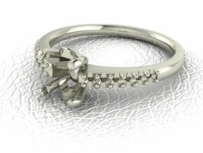 Classic Solitaire 23 NO STONES SUPPLIED in 14k White Gold