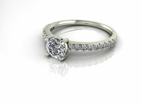 Classic Solitaire 22 NO STONES SUPPLIED in 14k White Gold