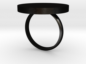 O Ring in Matte Black Steel