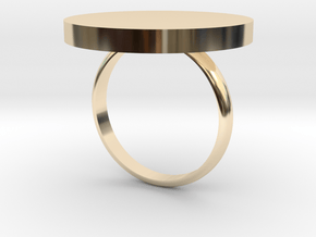 O Ring in 14k Gold Plated Brass