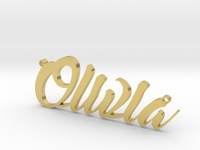 Custom Necklace Olivia in Polished Brass