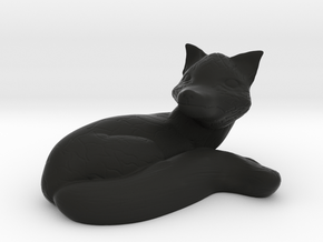 Relaxing Fox in Black Premium Versatile Plastic