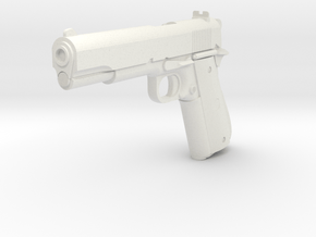 1:3 Miniature Colt Delta Pistol in White Natural Versatile Plastic