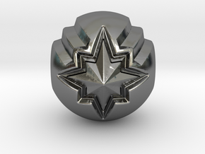 Captain Marvel Charm in Polished Silver
