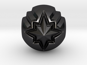 Captain Marvel Charm in Polished and Bronzed Black Steel