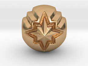 Captain Marvel Charm in Polished Bronze
