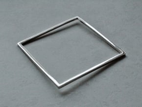 Square Bracelet Medium in Polished Nickel Steel