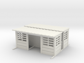 Abris de quais beton sncb HO 2 piece in White Natural Versatile Plastic: 1:87 - HO