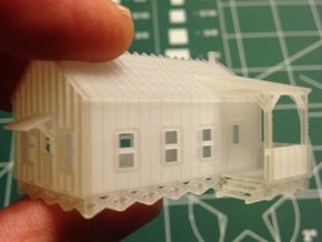 Logging Diner House in Tan Fine Detail Plastic