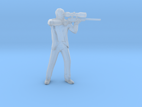 Hitman sniper 1/60 miniature for games and rpg in Smooth Fine Detail Plastic