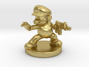 Mario Bros survivor 1/60 miniature for games rpg in Natural Brass