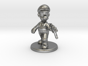 Luigi survivor 1/60 miniature for games and rpg in Natural Silver