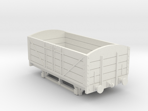 L&BR Open Wagon w/ Buffers OO Scale in White Natural Versatile Plastic