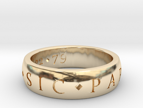 Engagement custom in 14k Gold Plated Brass