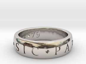 Engagement custom in Rhodium Plated Brass
