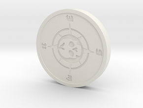 Custom Pin 1 in White Natural Versatile Plastic