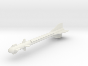 1:12 Miniature Molniya / Vympel R60 Missile in White Natural Versatile Plastic: 1:24