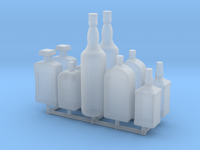 1/24 1/25 Liquor bottles for diorama in Smooth Fine Detail Plastic