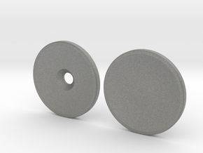 Spinner Caps - Screw Design (Pair) Print Metal in Gray PA12